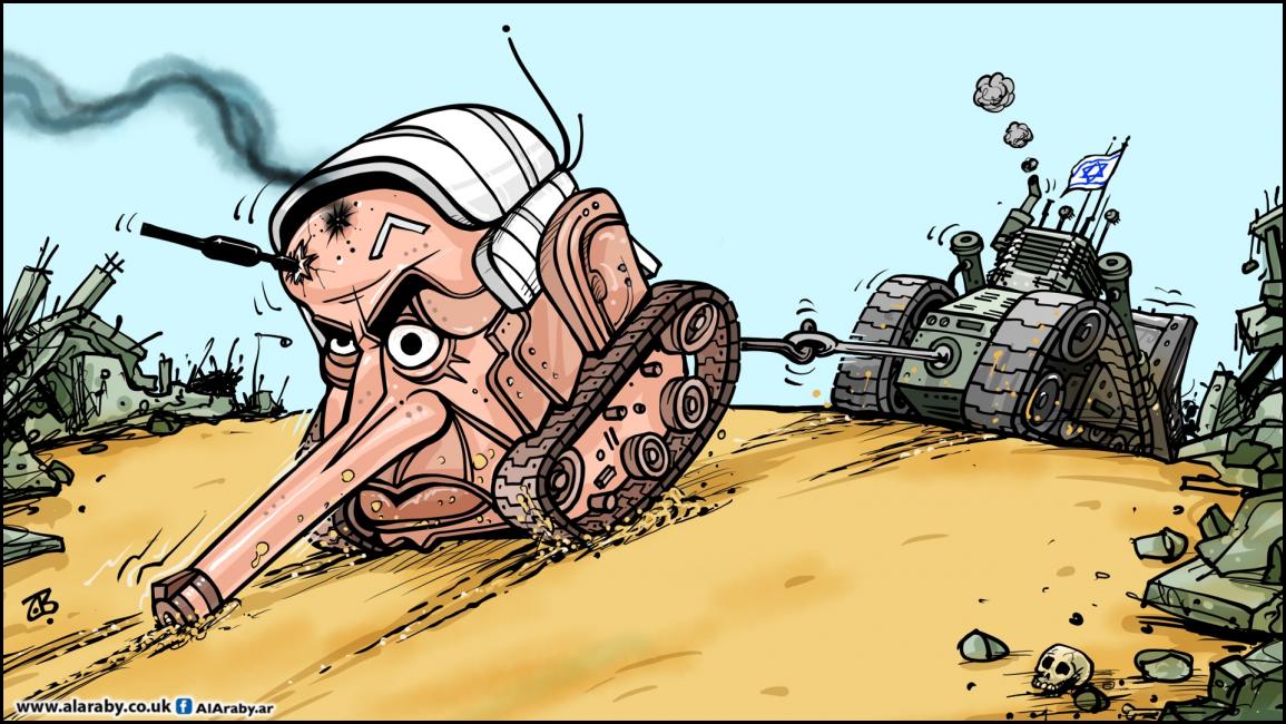كاريكاتير بنيامين نتنياهو غزة / حجاج
