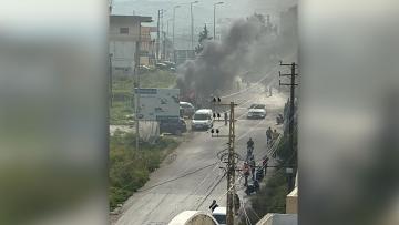 لبنان/مسيّرة إسرائيلية تقصف سيارة على طريق البازورية (إكس)