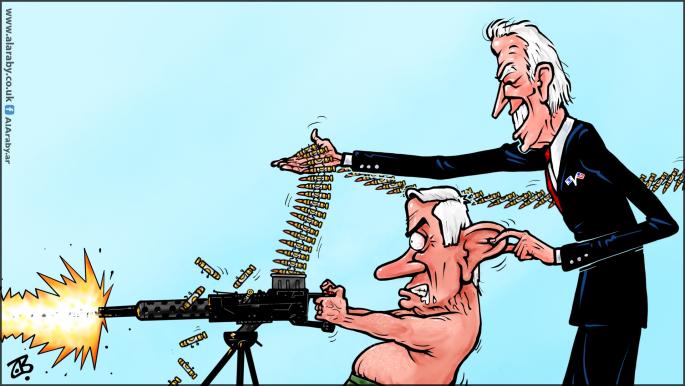 كاريكاتير نتنياهو وبايدن / حجاج