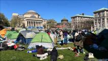 اعتصام طلاب مؤيدين لفلسطين في حرم جامعة كولومبيا الأميركية