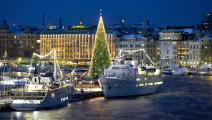 ترشيد استهلاك الطاقة خلال أعياد الميلاد في السويد (كلوديو بريسياني/فرانس برس)