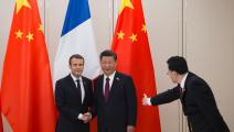 الرئيسان الفرنسي والصيني/فرانس برس