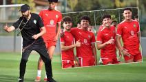 السكتيوي خلال تدريب المنتخب الأولمبي المغربي (العربي الجديد/الاتحاد المغربي لكرة القدم)