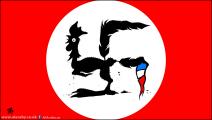 كاريكاتير صعود اليمين الفرنسي / حجاج