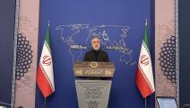 كنعاني خلال مؤتمر صحفي في طهران 10 يونيو 2024 (Getty)