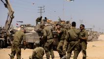 جنود الاحتياط الإسرائيليين قرب الحدود مع غزة، 18 يونيو 2024 (Getty)