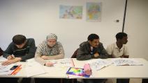 لاجئون يتعلمون اللغة في ألمانيا- Getty