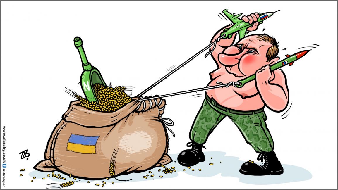 كاريكاتير بوتين والقمح / حجاج