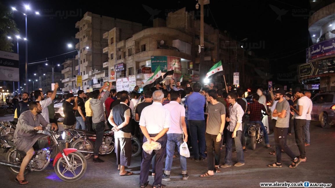 تظاهرات في إدلب احتجاجا على تصريحات وزير خارجية تركيا حول التطبيع مع الأسد (عامر السيد علي)