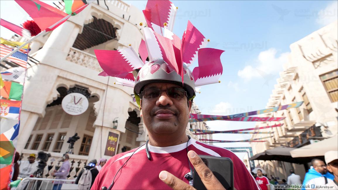 أجواء سوق واقف قبل مباراة نهائي كأس العالم في قطر (حسين بيضون/العربي الجديد)