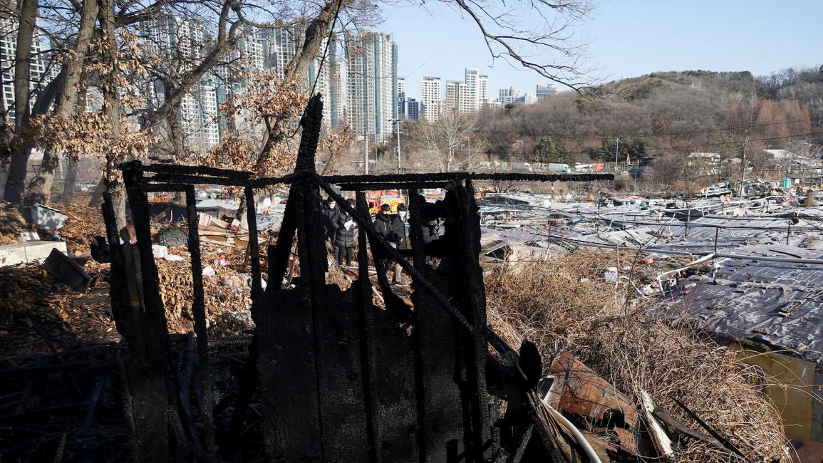 حريق يدمر 60 منزلاً في عاصمة كوريا الجنوبية