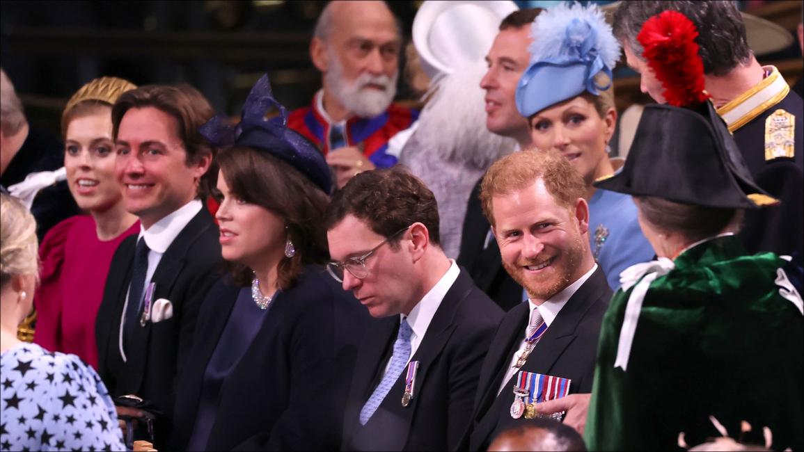 الأمير هاري، دوق ساسكس، يحضر حفل تتويج الملك تشارلز الثالث والملكة كاميلا (ريتشارد بوهل/Getty) 