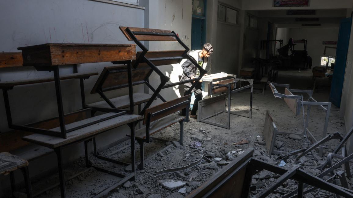 ظروف صعبة للاجئين في مدارس غزة