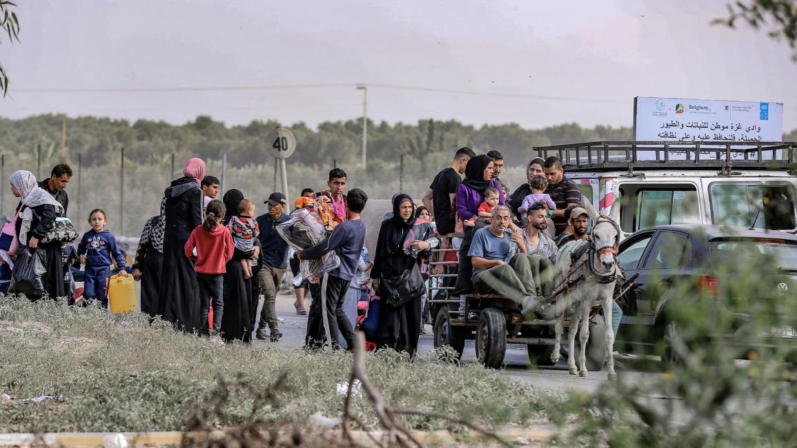 غزة.. نزوح العائلات الفلسطينية من شمال قطاع غزة باتجاه الجنوب