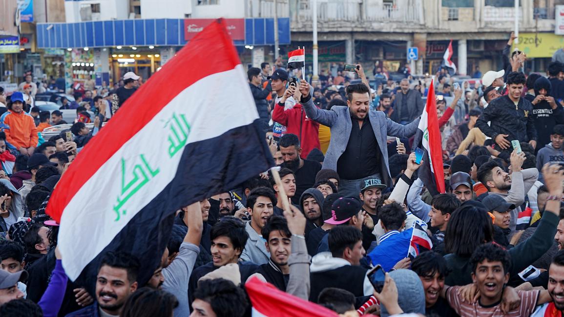 فرحة عارمة في شوارع العاصمة العراقية بغداد (أسعد نيظزي/ فرانس برس)