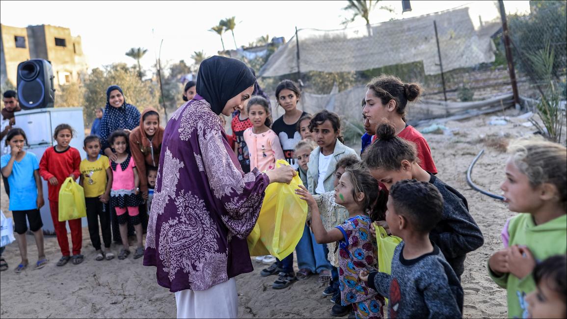 موسيقى وأغانٍ برفح.. أطفال يخترقون جدار الحرب بضحكات بريئة