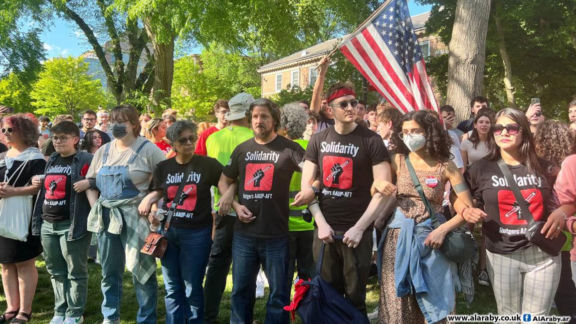 استمرار اعتصام طلاب جامعة روتجرز في نيوجيرسي