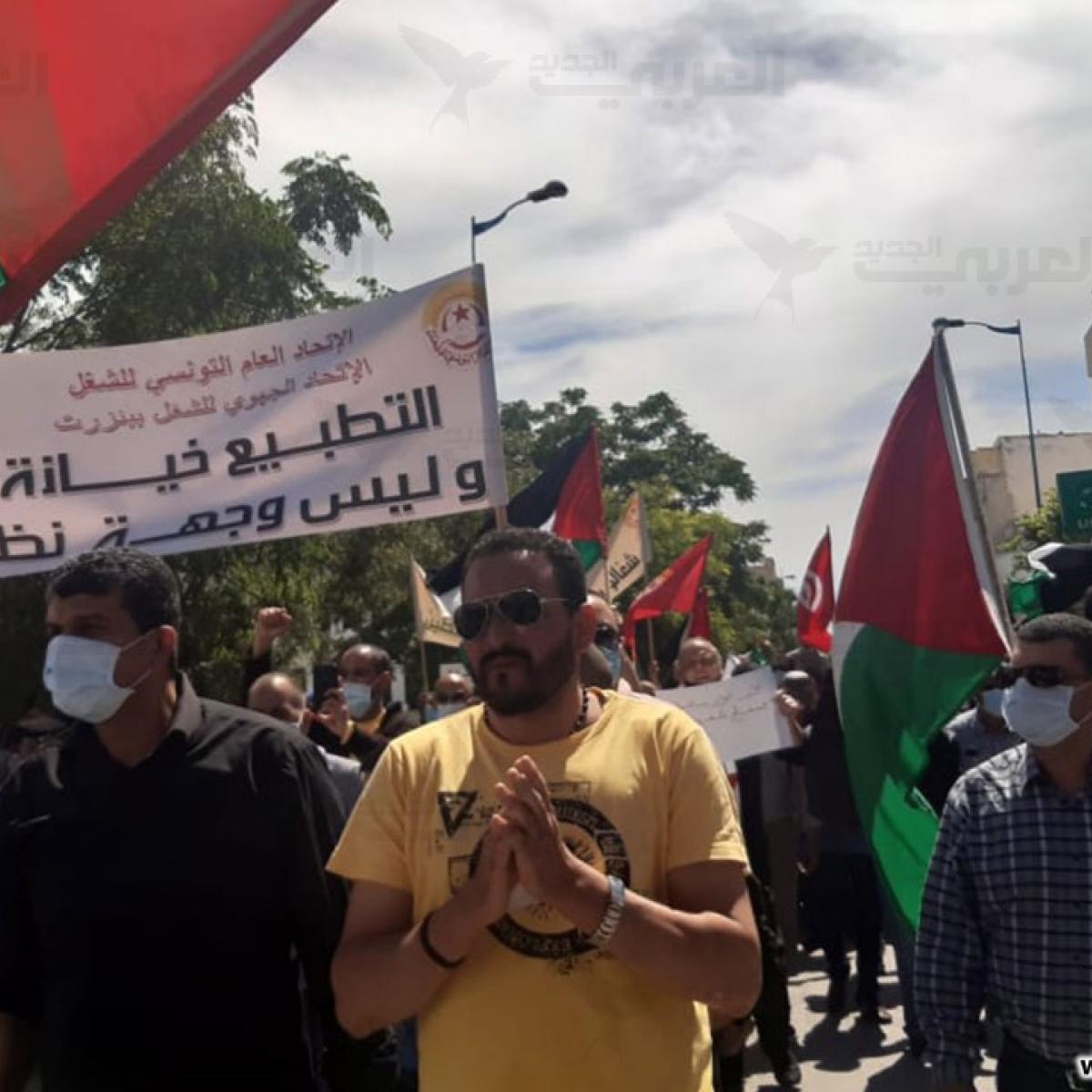 وقفات احتجاجية في تونس دعماً لفلسطين الشعب يريد تجريم التطبيع