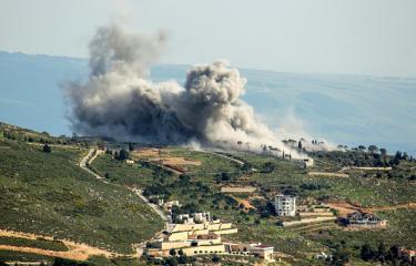 غارة إسرائيلية على بلدة الخيام، جنوب لبنان 23 مارس 2024 (ربيع ضاهر/فرانس برس)