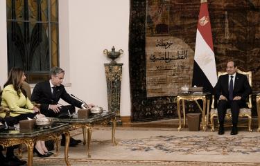 بلينكن يلتقي الرئيس المصري في القاهرة، 10 يونيو 2024 (Getty)