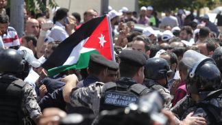 من احتجاج المعلمين الأردنيين في عمّان، 5 سبتمبر 2019 (خليل مزرعاوي/ فرانس برس)