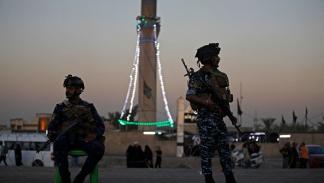 رجال شرطة ينتشرون في بغداد قبل مناسبة دينية 3 سبتمبر 2023 (Getty)