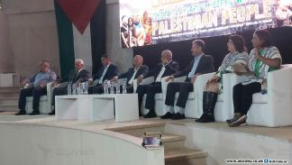 قيادات فلسطينية تشارك بملتقى وطني دعماً لغزة في تونس، تونس 10 مايو 2024 (العربي الجديد)