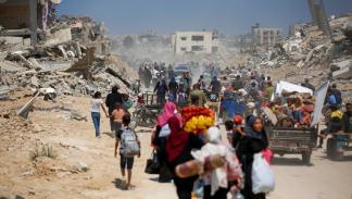 صورة نشرتها أونروا تظهر نازحين فلسطينيين في قطاع غزة - 22 يوليو 2024 (إكس)