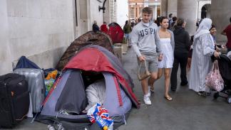 تزايد عدد المشردين في لندن، يونيو 2024 (مايك كيمب/Getty)