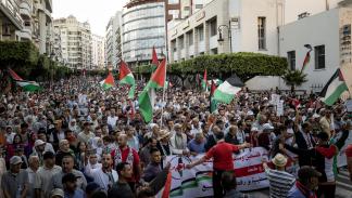 تظاهرة مناهضة للتطبيع في طنجة (فاضل سنا/فرانس برس)