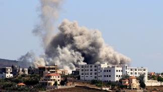 دخان يتصاعد جراء قصف إسرائيلي على جنوب لبنان / 11 يوليو 2024 (Getty)