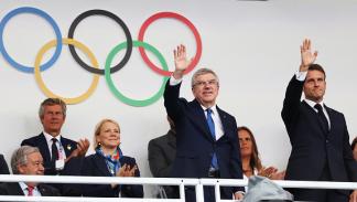 حفل افتتاح دورة الألعاب الأولمبية باريس 2024 في 26 يوليو 2024 (كاميرون سبنسر / فرانس برس)