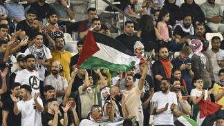 مشجعون لمنتخب فلسطين بلقاء الكويت، 15 أكتوبر 2024 (نوشاد تيكايل/Getty)