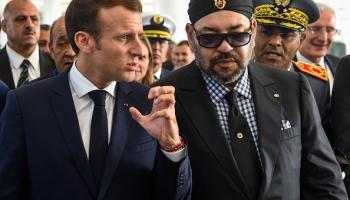 ملك المغرب محمد السادس والرئيس الفرنسي ماكرون، الرباط 15 نوفمبر 2018 (Getty)