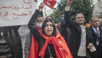 تجمعات سابقة للتوانسة أمام البرلمان - تونس 17 ديسمبر 2024 (Getty)