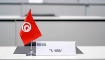 أعلام تونس في مقر مجلس الاتحاد الأوروبي في بروكسل، 4 يونيو 2021(Getty)