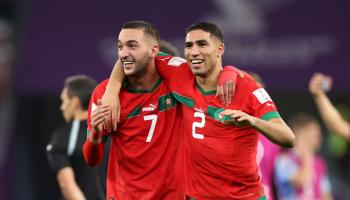 تألق حكيمي وزياش مع المغرب في مونديال قطر نهاية عام 2022 (كاثرين إيفل/Getty)