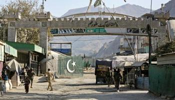 معبر تورخم الحدودي بين باكستان وأفغانستان، 15 يناير 2024 (فرانس برس)