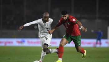 مباراة المغرب وجنوب أفريقيا في ملعب لوران بوكو في ساحل العاج في 30 يناير 2024 (الأناضول)