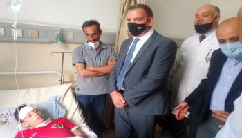 وزير الصحة الأردني يزور طفلا أصيب بالتسمم (تويتر)