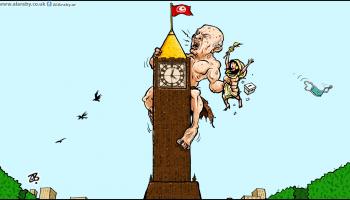 كاريكاتير انقلاب قيس سعيد / حجاج