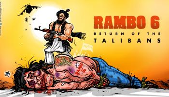 كاريكاتير طالبان ورامبو / حجاج