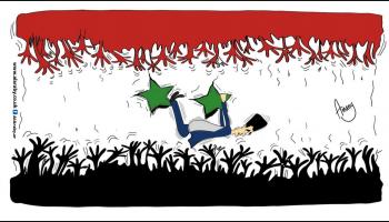 كاريكاتير سورية علم النظام السوري كاريكاتير بشار