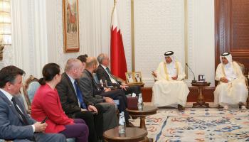 خلال لقاء رئيس مجلس الشورى القطري وفدًا ألمانيًا في الدوحة (مجلس الشورى)