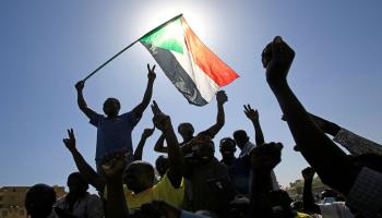  متظاهرون من النوبة  في الخرطوم  للاحتجاج على أعمال العنف بين الأعراق (9/11/2022/ فرانس برس)