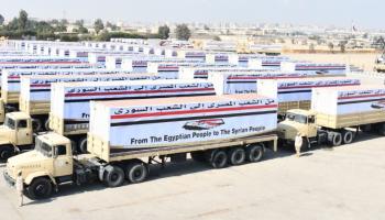 مصر ترسل قافلة مساعدات إلى سورية وتركيا بحراً (فيسبوك)