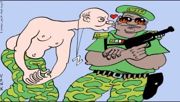 كاريكاتير بوتين والانقلابيين / فونك