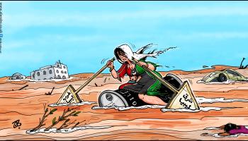 كاريكاتير ليبيا في العاصفة / حجاج