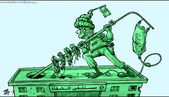 كاريكاتير اقتحام مستشفى الشفاء / حجاج