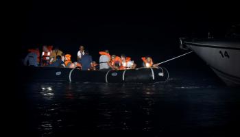 عملية إنقاذ مهاجرين سابقة قبالة سواحل أنطاليا في تركيا (الأناضول)